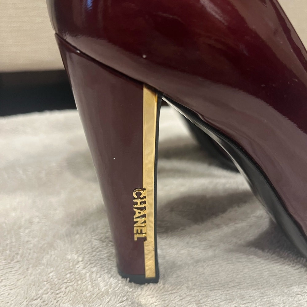 Chanel Burgundy Heels